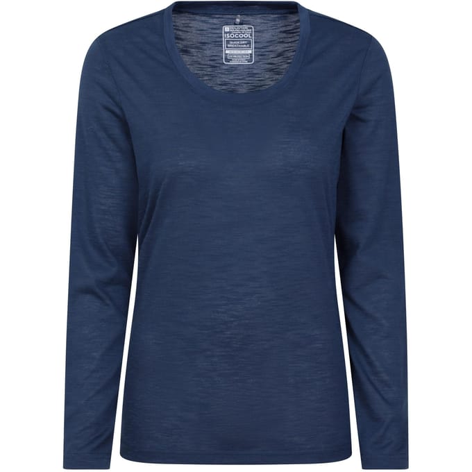 Mountain Warehouse Dames/Dames Agra Slub Top met lange mouwen (Marine)