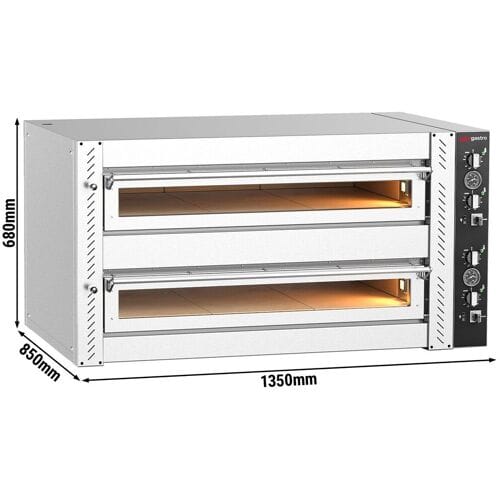GGM Gastro Elektro Pizzaofen - (Vollschamott) - 6+6x 30cm - Manuell