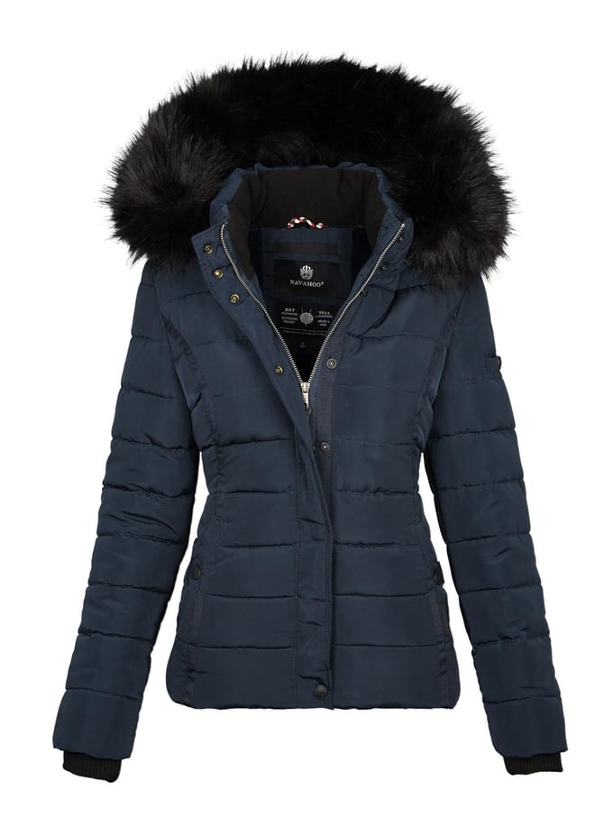Navahoo Dames Winterjas Miamor – Teddyvoering, Afneembare Capuchon & Bontkraag