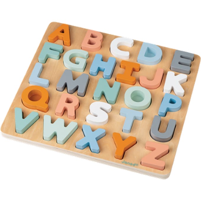 Janod - Sweet Cocoon - Houten alfabet puzzel