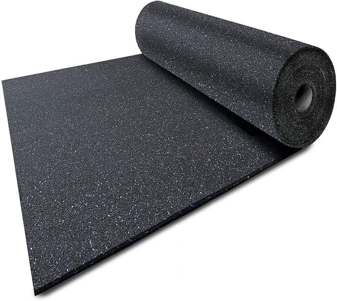 FLOORDIREKT Beschermingsmat voor Gebouwen - Van Rubbergranulaat - 1 cm Dik - 62,5 x 700 cm