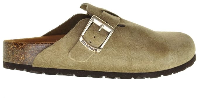 Muil Taupe Suede Leder Bionatura maat 42
