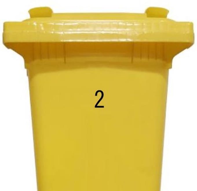 Cijfersticker – nummer 2 - zwart - 10 cm - klikosticker - containersticker - brievenbussticker