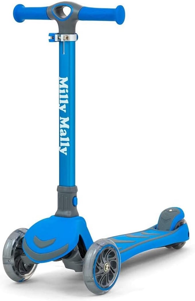 Stevige Drie Wielen Scooter voor Kinderen met LED-Wielen en Inklapbaar Stuur