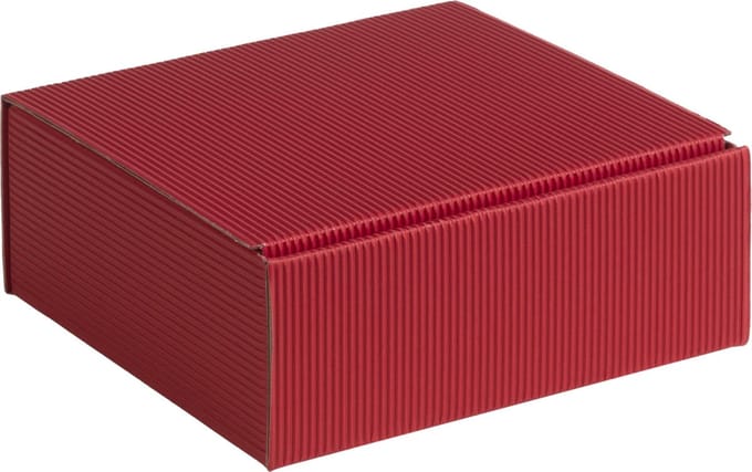Geschenkdoos ribbelkarton 15x14x5,5cm ROOD (100 stuks)