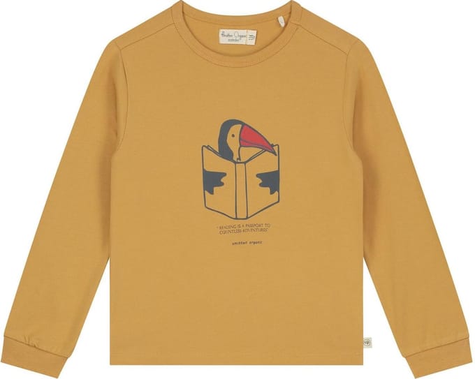 Smitten Organic 'Reading Is A Passport'  T-Shirt - Maat 92