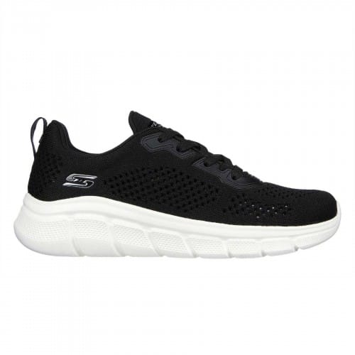 Skechers Bobsbflex gebreide instapsneakers voor dames (Zwart)