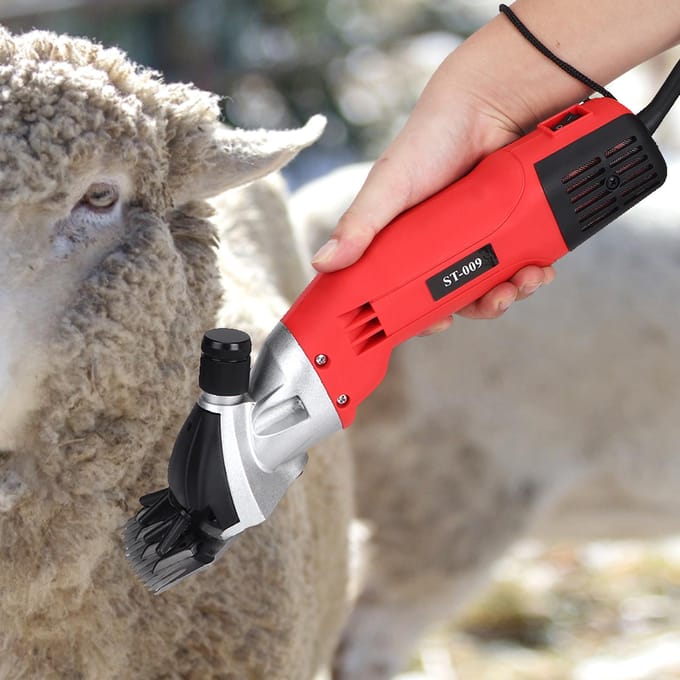 Professionele Elektrische Boerderij Schapen Geiten Scheermachine Wol Scheren Mes Verzorging Tondeuse red