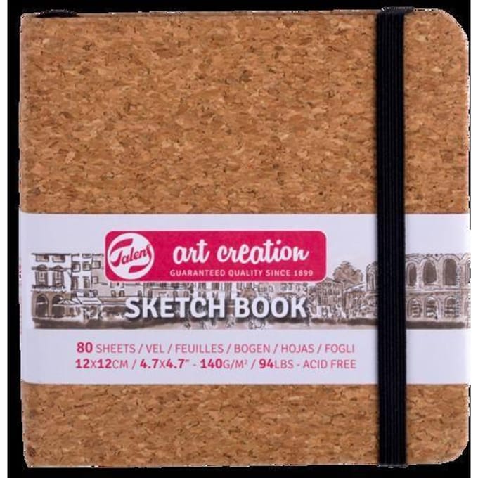 Carnet - Croquis - Dessin - Notes - 12x12cm - 80pages - Couverture en liège