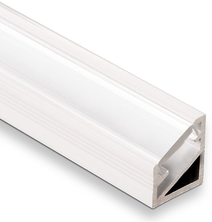 5 x LED Hoekprofiel-66 wit / opaal 2m voor LED strips