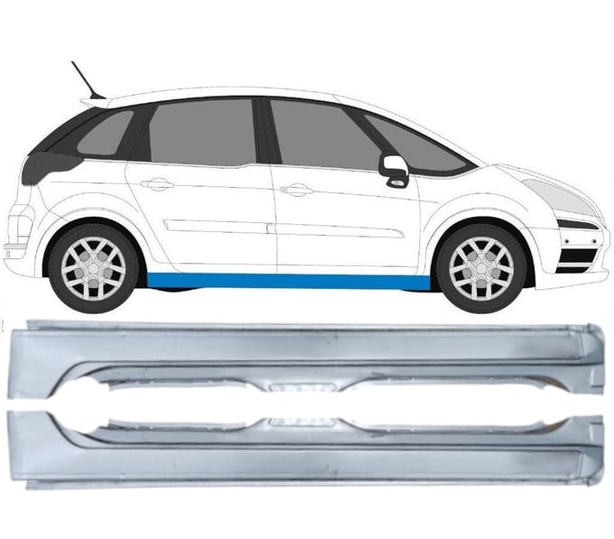 Volledige dorpel voor Citroen C4 Picasso 2006-2013 / Links / Rechts