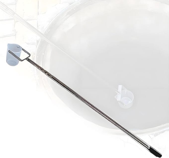 Water Sampler - Monster Beker - Milieu Onderzoek - Draaibaar Ontwerp - 1000ml Telescopisch - Metallic
