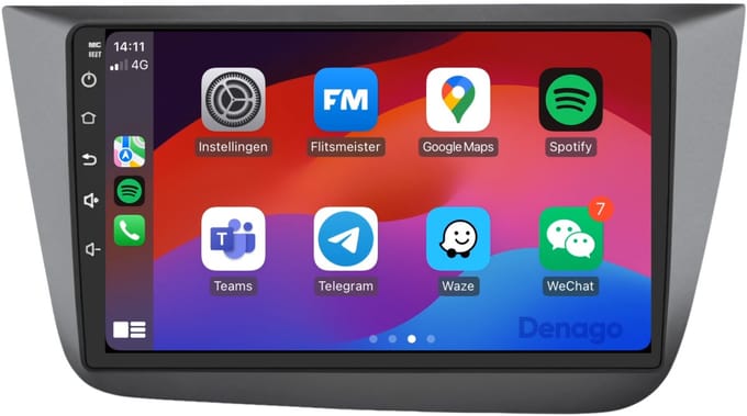 CarPlay autoradio geschikt voor Seat Altea | 2004 t/m 2015 | Android 16 | Draadloos Apple CarPlay & Android Auto | 2GB + 32GB | QuadCore processor | Denago DNG-A38 | 2025 model | 2004 2005 2006 2007 2008 2009 2010 2011 2012 2013 2014 2015 | Bluetooth
