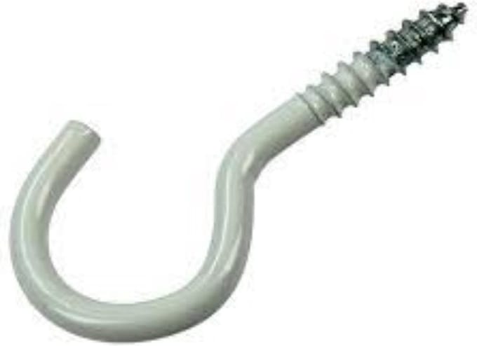 Schroefhaak wit 5.0 x 40 (3 stuks)
