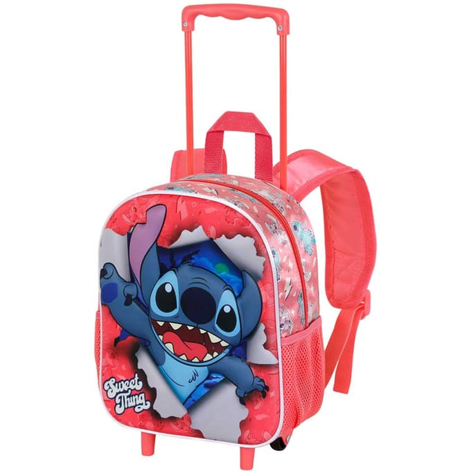 Karactermania - Lilo en Stitch - Kleine 3D Rugzak - Met Wielen - Roze
