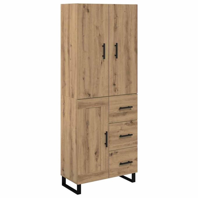 vidaXL - Highboard - 2 - st - Artisan - Eiken - 69,5 - x - 34 - x - 180 - cm