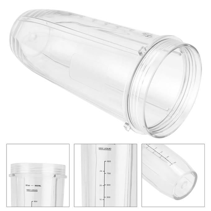 32oz Vervangbeker Blenderbeker Container Geschikt voor Nutri Ninja 1000W Blender Accessoires white