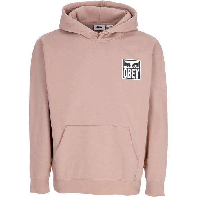 Mannen hoodie Ogen Icon Hood Premium Fleece Warm Taupe