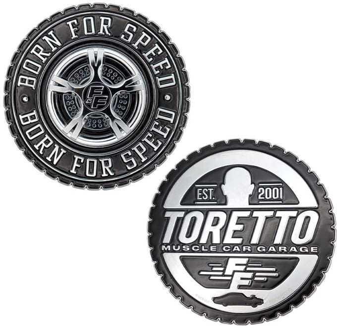 FaNaTtik Fast & Furious Medallion Born for Speed Decoration