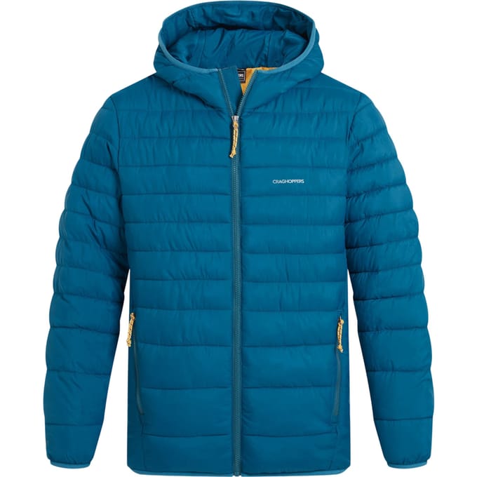 Craghoppers Heren Compresslite IX Gewatteerd jack met capuchon (Kustblauw)