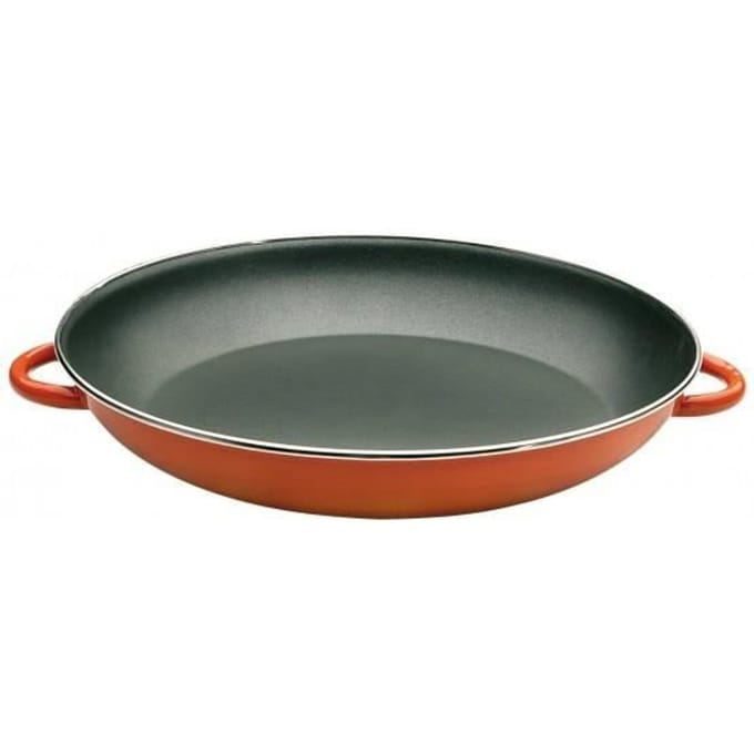 Plat à Paella Orange en acier émaillé vitrifié 42 cm -