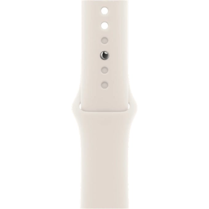 Apple Watch 38/40/41 mm Siliconen Horlogeband Sterrenlicht - S/M