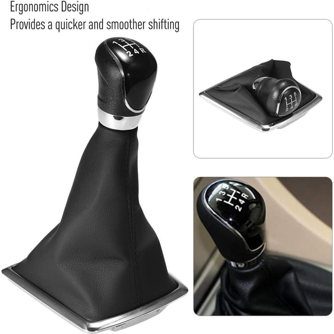 Versnellingspookhoes 5-versnellingsbak Handgeschakelde versnellingsbak Versnellingspookknop Stofdichte hoes voor Ford Focus black