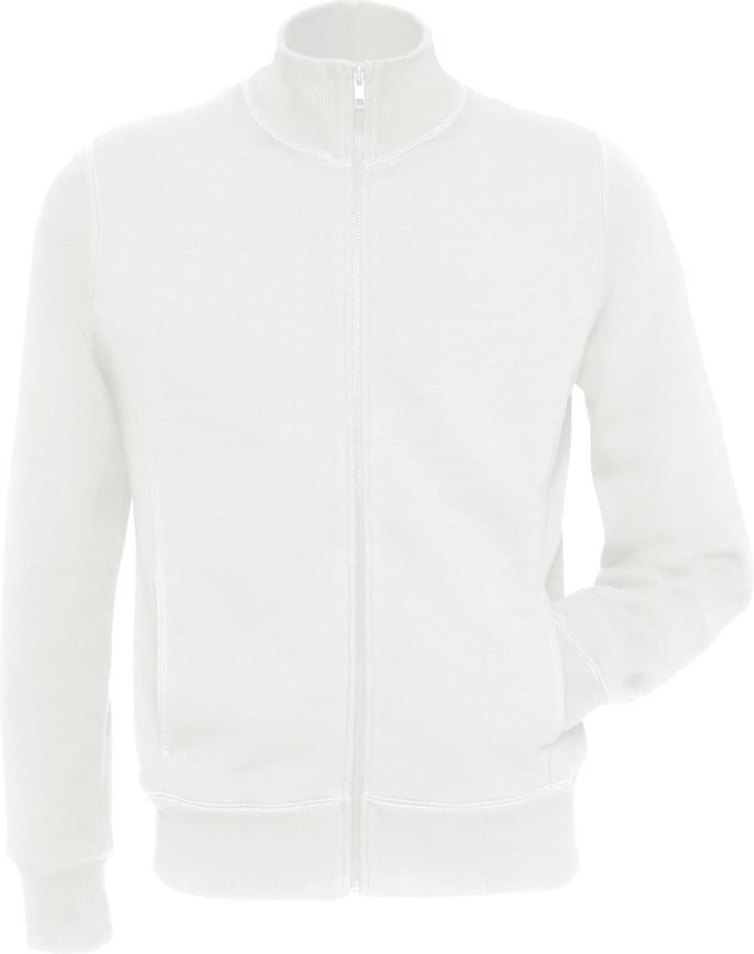 B&C Herenspin Spider Top met volledige rits (Wit)