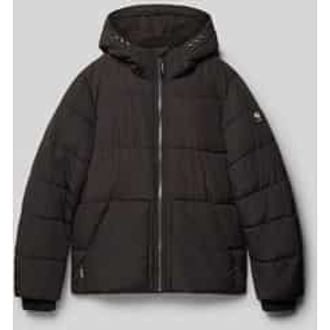 Regular fit gewatteerd jack met logopatch