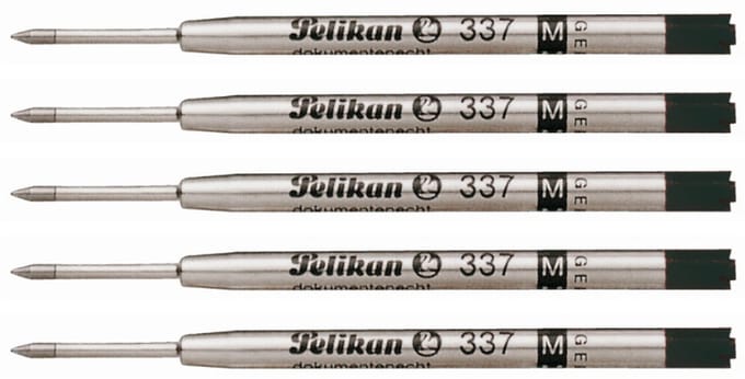 Pelikan balpenvulling 337 medium zwart 5 stuks