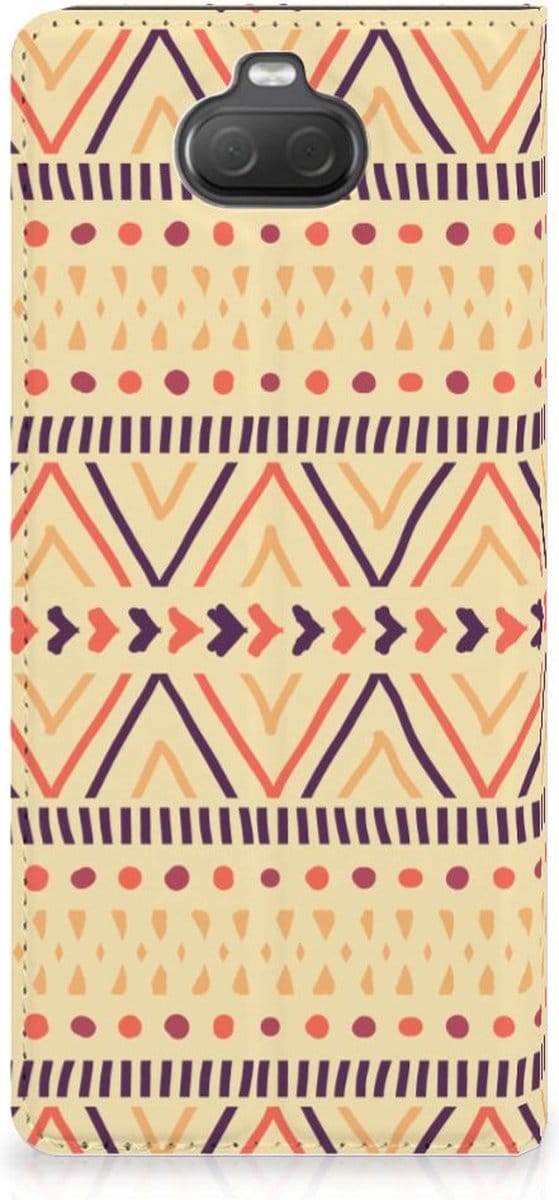 Sony Xperia 10 Hoesje met Magneet Aztec Yellow