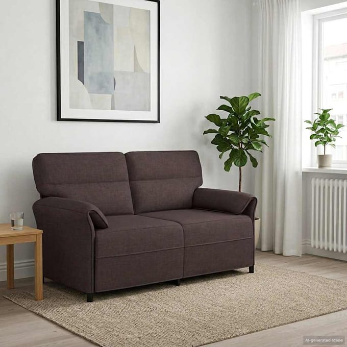 vidaXL - Bank - 100% - polyester - metalen - frame - MDF, - Multiplex