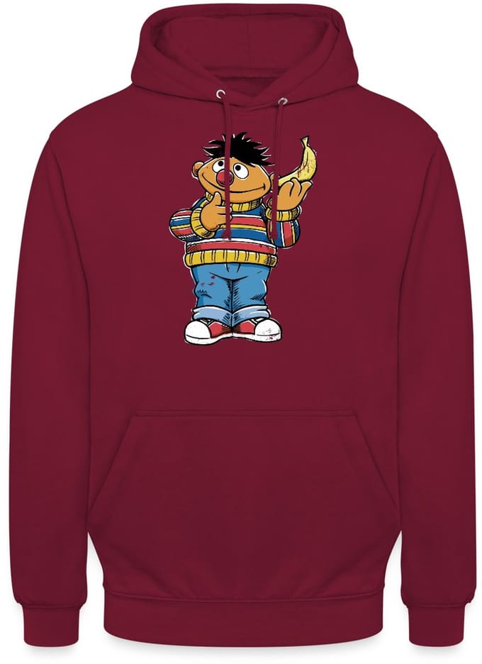 Sesamstraat Ernie Banana Telefoon Hoodie Unisex