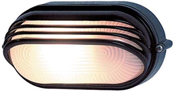Ovaal Licht Aluminium met Deksel 60 Watt Zwart