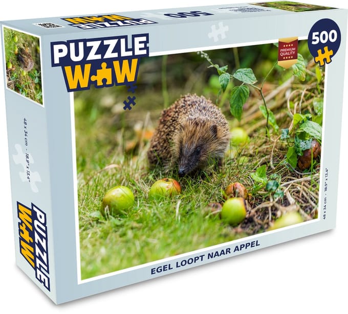 Puzzel Egel loopt naar appel - Legpuzzel - Puzzel 500 stukjes
