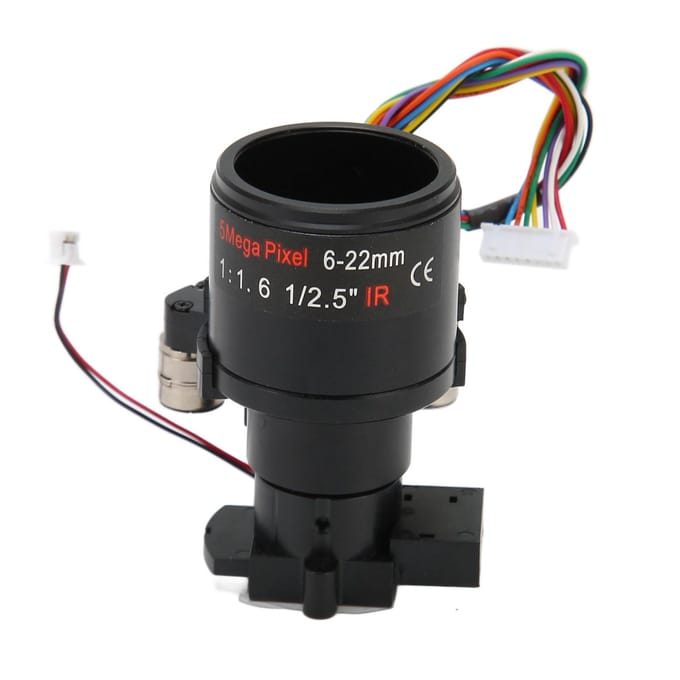 Gemotoriseerde zoomlens 6?22mm 5MP Brandpuntsafstand Hoge Precisie Auto Zoom Autofocus IR Correctie D14 black