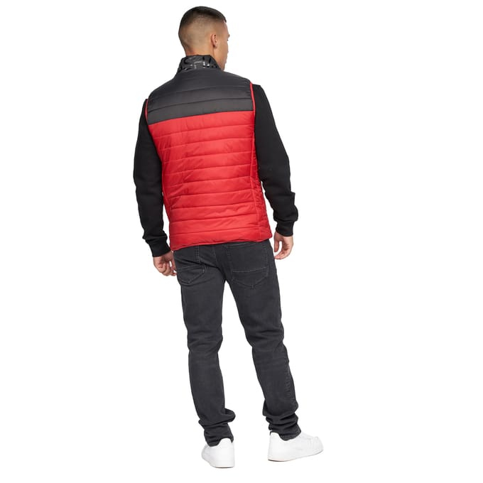 Crosshatch Heren Presnell Hoog Hals Gilet (Rood)