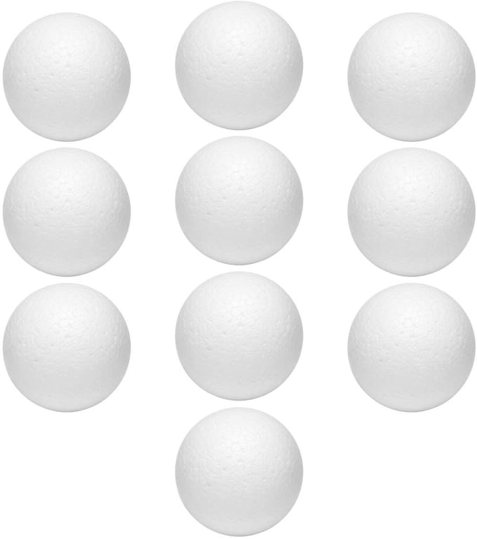 Piepschuim vormen - bal - 10x - D7 cm - styropor hobby / DIY vorm - basis knutselfiguren