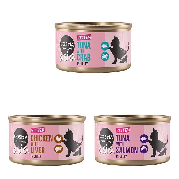 Voordeelpakket Cosma Asia Kitten in Jelly 12 x 85 g Mixpack