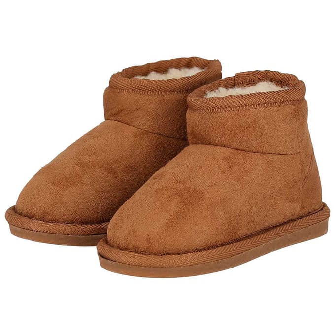 Kinder pantoffels - Suede - Cognac / 35/36