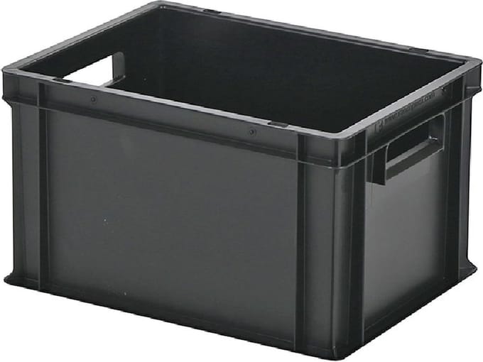 Opbergkist/Stapelbak Zwart 40x30x23,6 cm