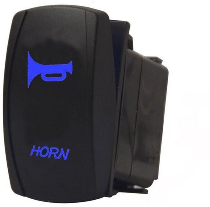 Allecto - Rocker Switch - 12V 20A - Blauw Led Licht - Voor Auto en