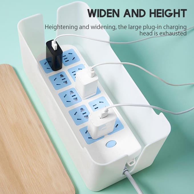 Kabelmanagement Box Kabel Organizer Box Draadbeheer Organizer Afdekking Verberger voor Bureau Thuis white