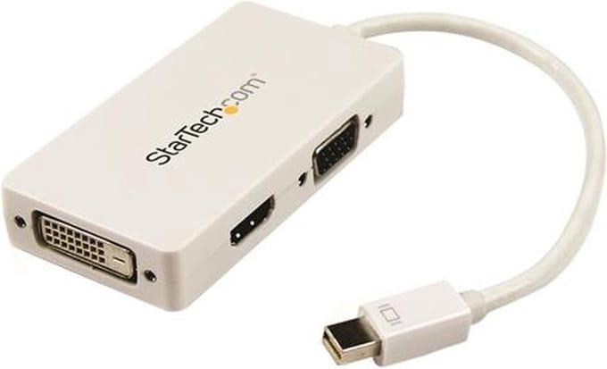 Startech Mini Displayport naar VGA DVI of HDMI adapterkabel wit