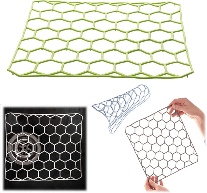Gootsteeninzetstuk rubber Ruoti hexagon mix van kleuren
