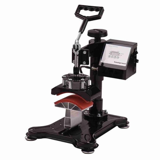 5.5x3 Inch Swing Away Combo Digitale Hoed Pet Hittepers Thermische Transfer Machine zwart
