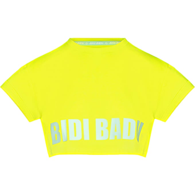 BIDI BADU Abdominis Crop Move T-shirt Dames-Neongeel