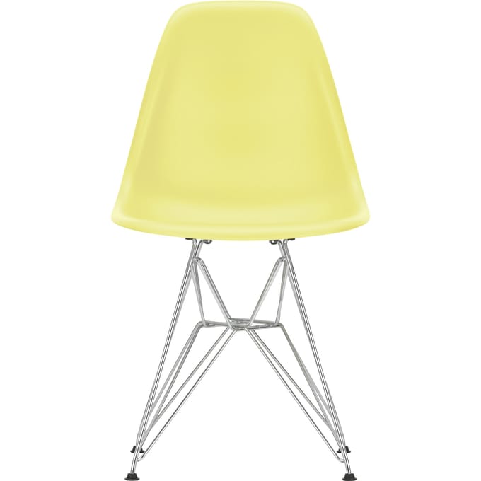Vitra DSR Eames Plastic Side Chair - citron RE - verchroomd