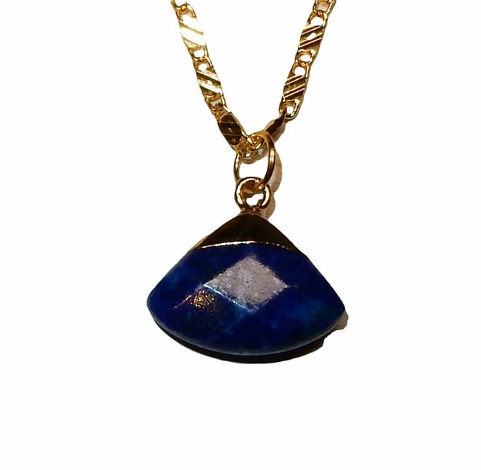 Lapis Lazuli Hanger Verguld
