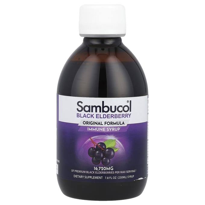 Sambucol, sirop immunitaire au sureau noir, formule originale, 228 ml (230 ml)